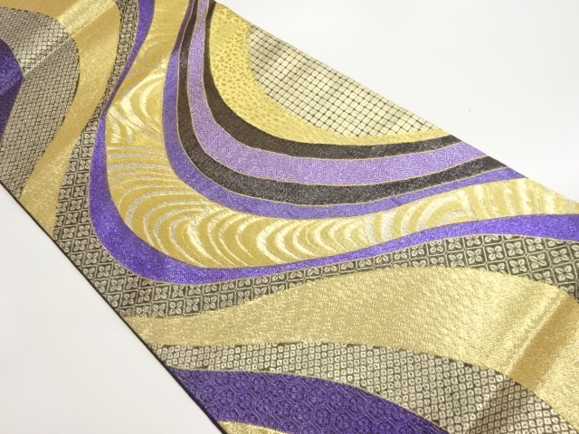 JAPANESE FUKURO OBI / WOVEN GRID